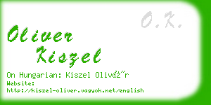 oliver kiszel business card